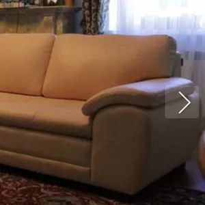 новый огромный угловой диван из кожи
