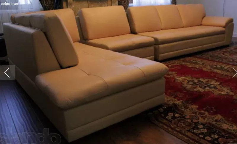 новый огромный угловой диван из кожи 2