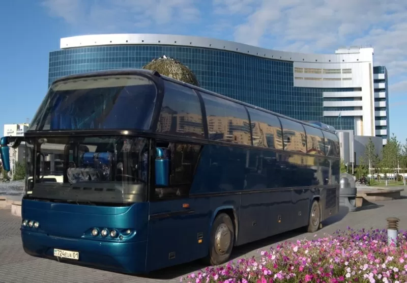 Прокат автобуса аренда автобуса Астана. Спальный салон. Межгород