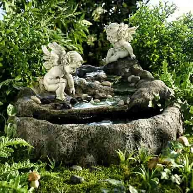 садовые скульптуры ландшафтный дизайн гипсовая лепка фонтан лев 8