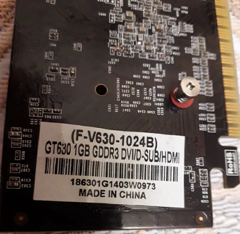 Продам видеокарту Nvidia GT630 1Gb GDDR3 3