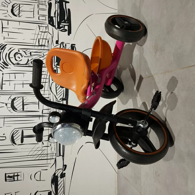 Детский трехколесный велосипед Harley Davidson. Музыкальный|Фара горит 2