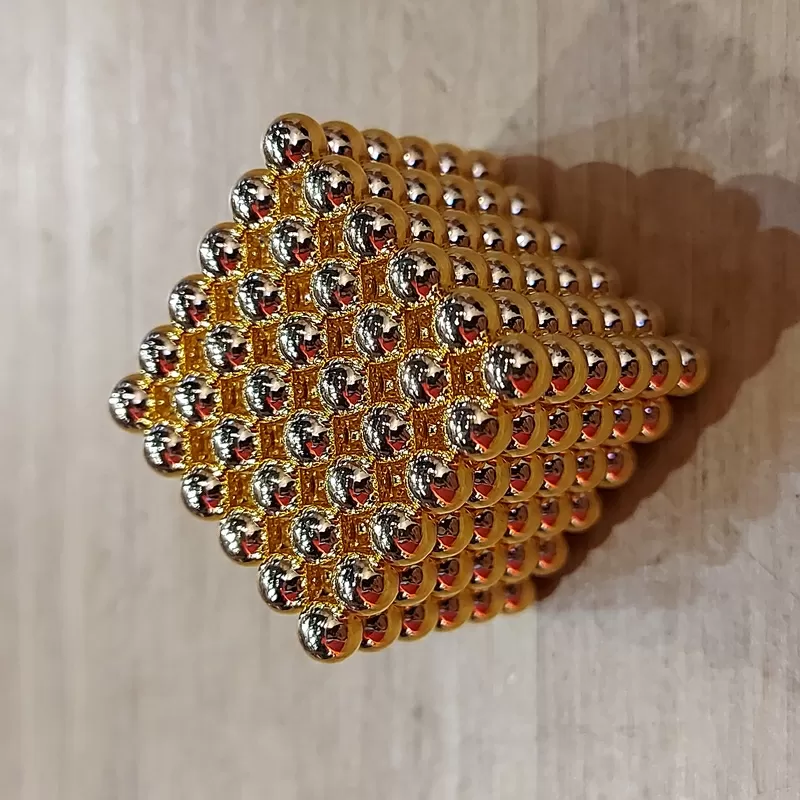 Neocube - Магнитный Неокуб. 216 шариков - золотого цвета. Подарок. 5