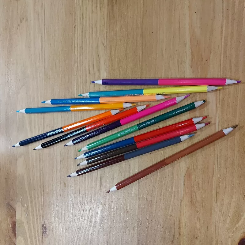 Двухсторонние цветные карандаши. Набор цветных карандашей. Двухцветные 2