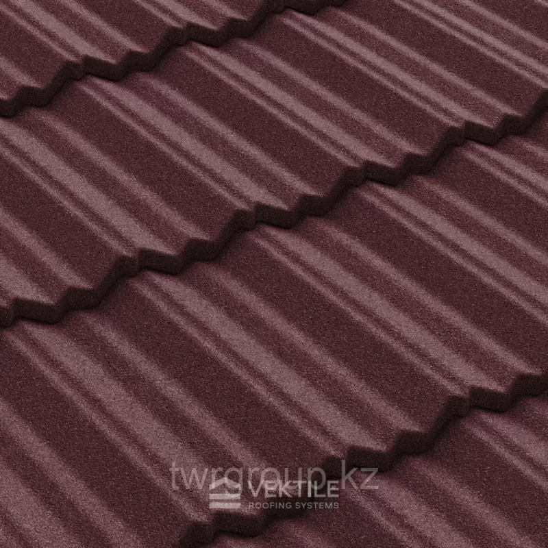 Композитная черепица Vektile,  профиль Classic,  Red Wine 3