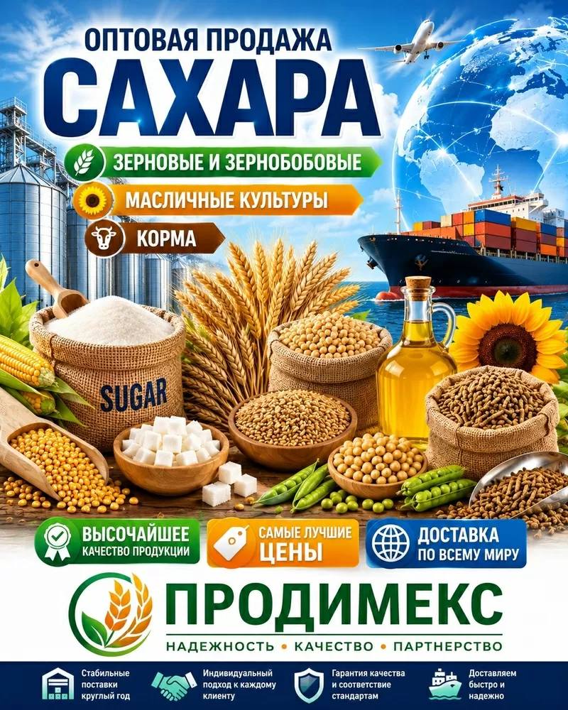 Сахар,  зерновые и зернобобовые,  масличные культуры,  корма в Казахстане